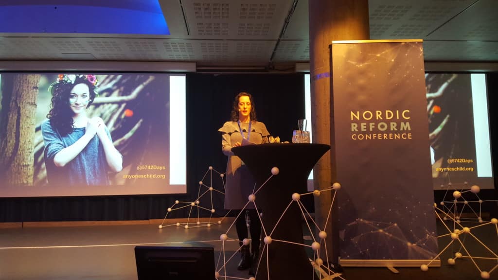 Anne-Marie Cockburn telling Martha's story Norway